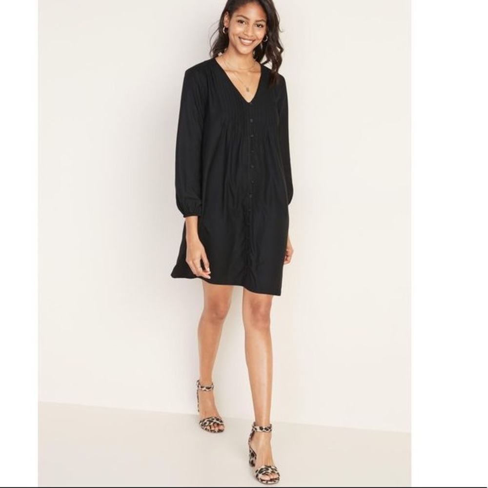 Brand New Pintuck Swing Dress